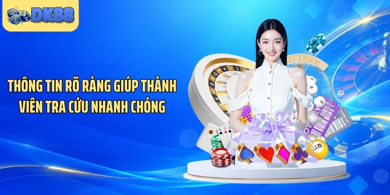 Thông tin rõ ràng giúp thành viên tra cứu nhanh chóng